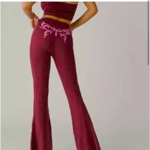 COPY - COPY - UO Urban Outfitters Burgundy Red Pink Butterfly Tattoo Dream Flar…